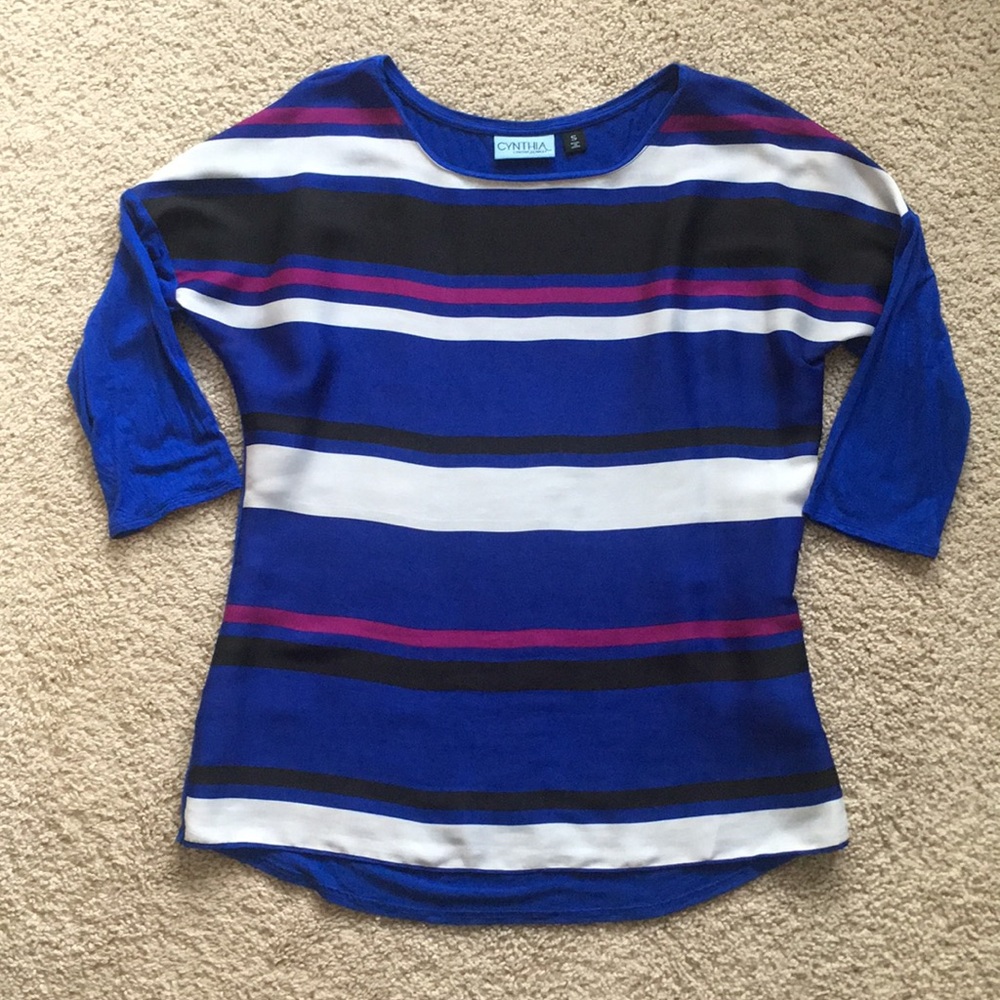 Hi low stripe blouse